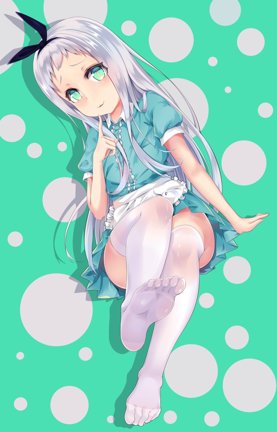 blend_s feet kanzaki_hideri maid mikawa_sansen thighhighs trap waitress