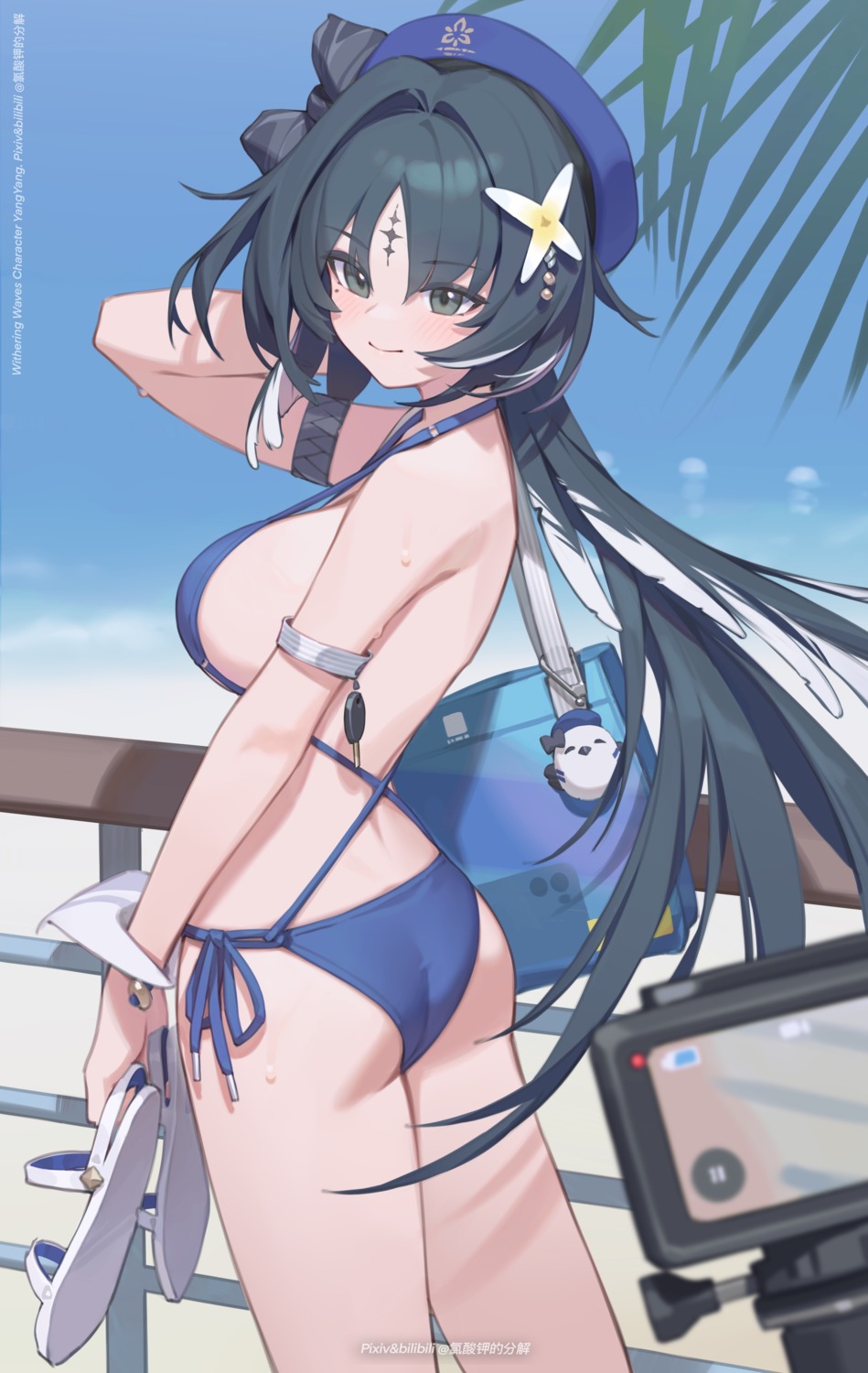 ass bikini bilibili_xiaolu swimsuits wuthering_waves yangyang