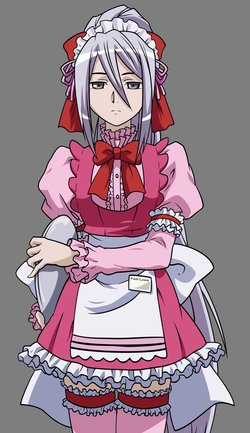 felli_loss koukaku_no_regios maid thighhighs transparent_png vector_trace