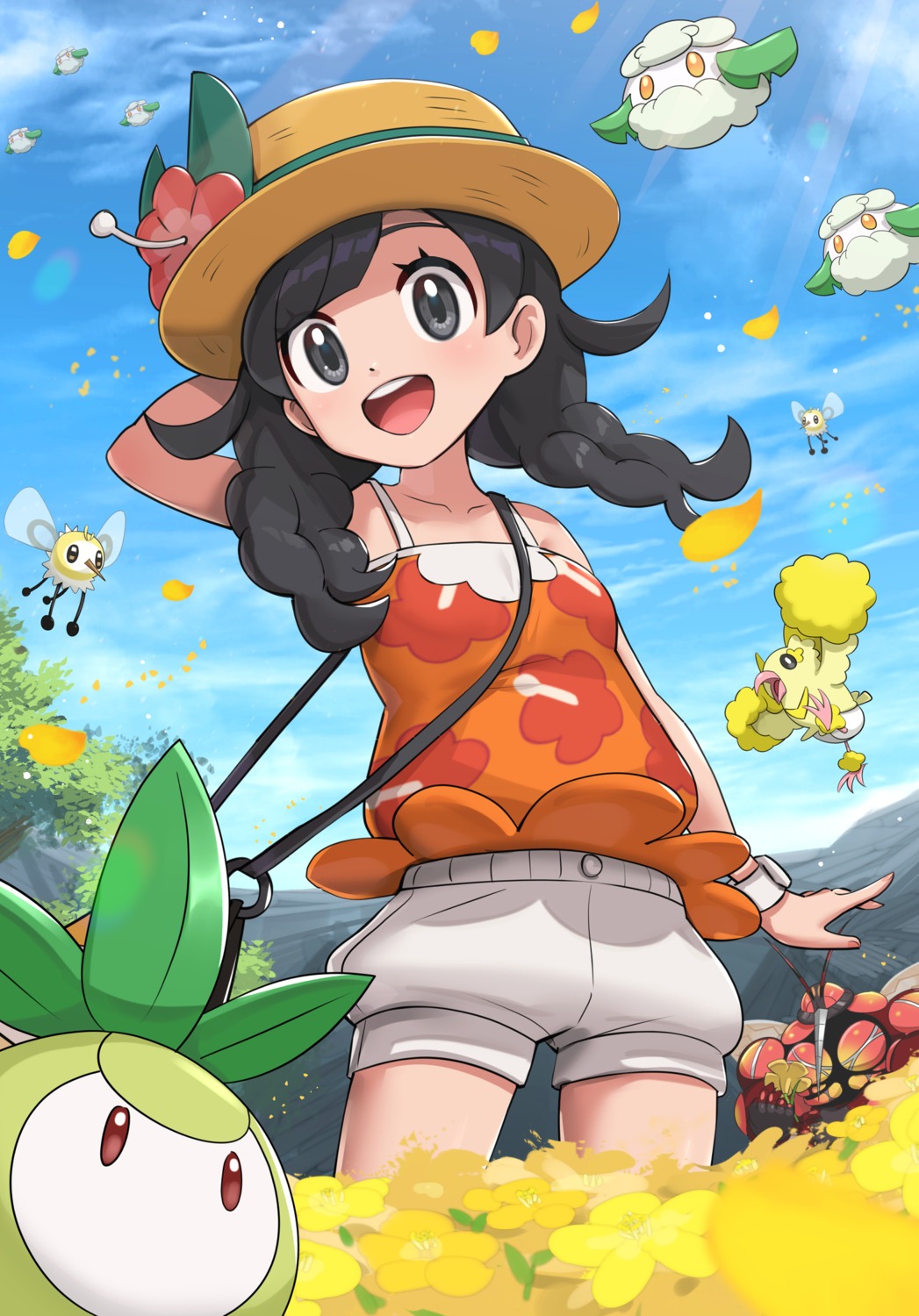 cottonee gonzarez mizuki_(pokemon) petilil pokemon pokemon_usum