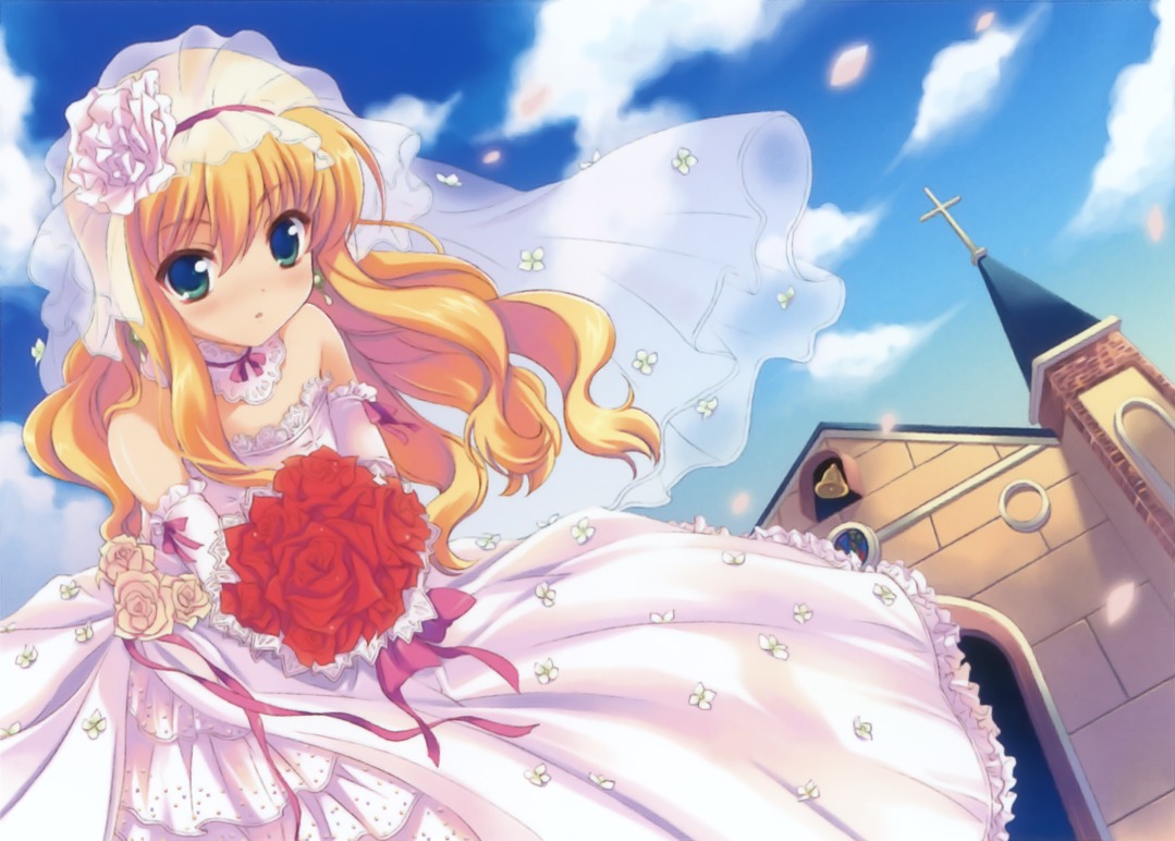 dress isurugi_mio mm! ohara_tometa wedding_dress