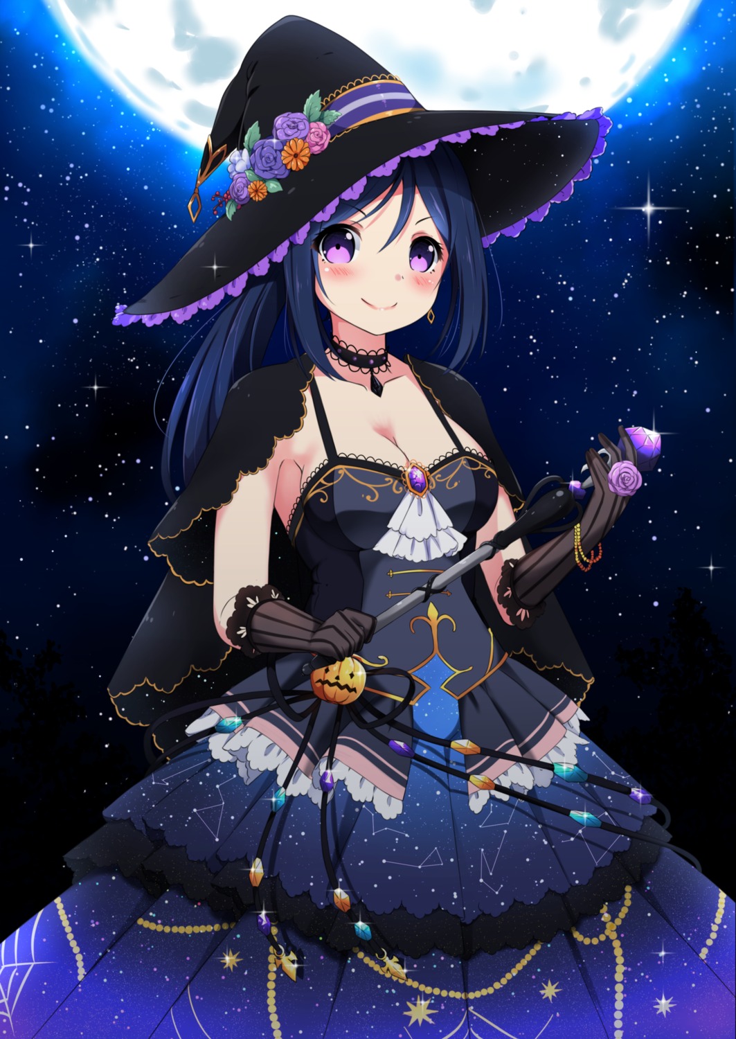 cleavage dress hey_xander love_live!_sunshine!! matsuura_kanan witch