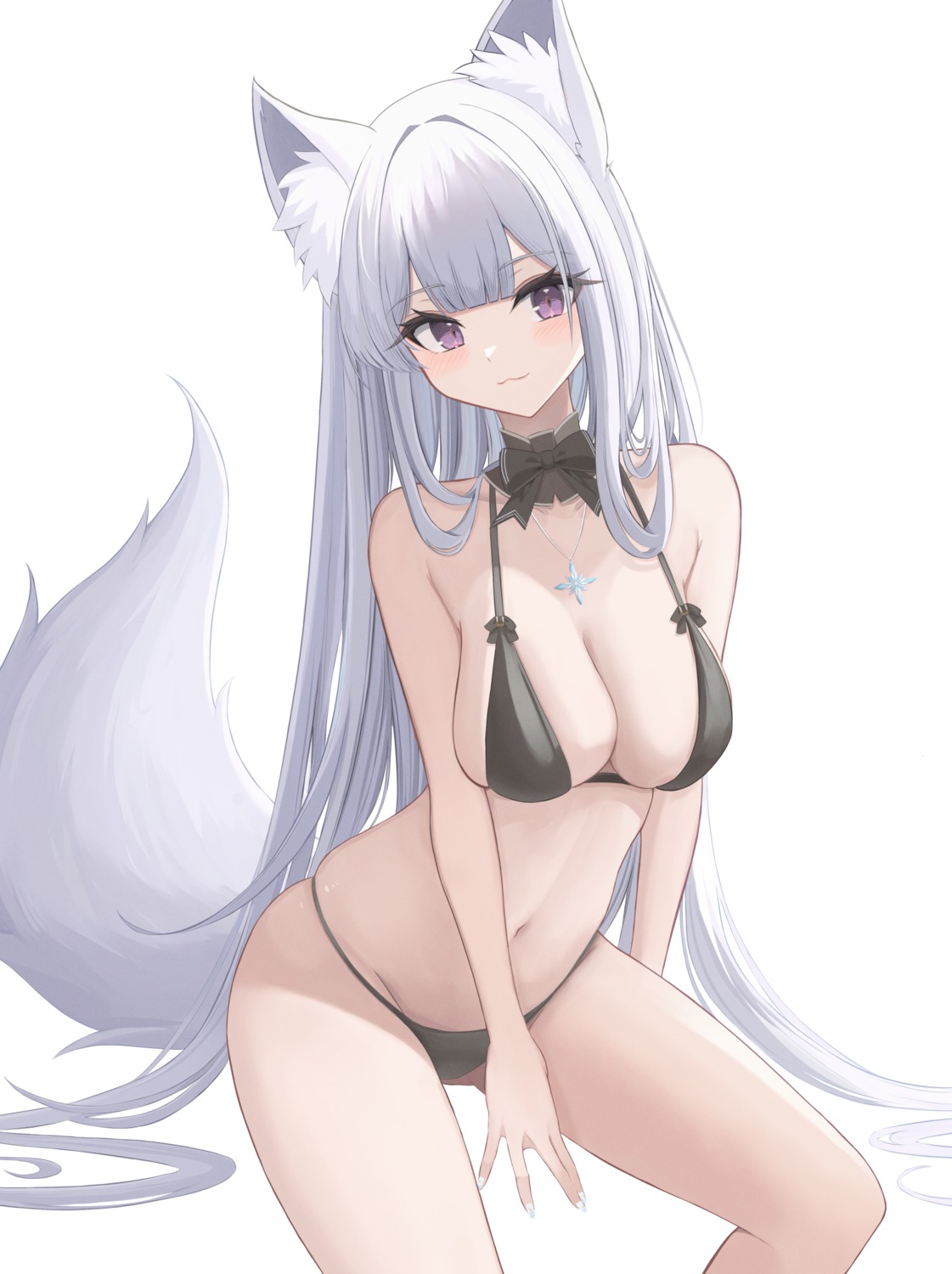 animal_ears bikini kitsune sorami_sachi swimsuits tail thong