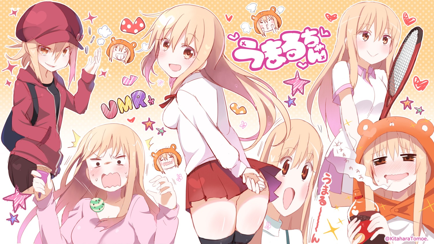 ass doma_umaru himouto!_umaru-chan kitahara_tomoe nopan seifuku tennis thighhighs