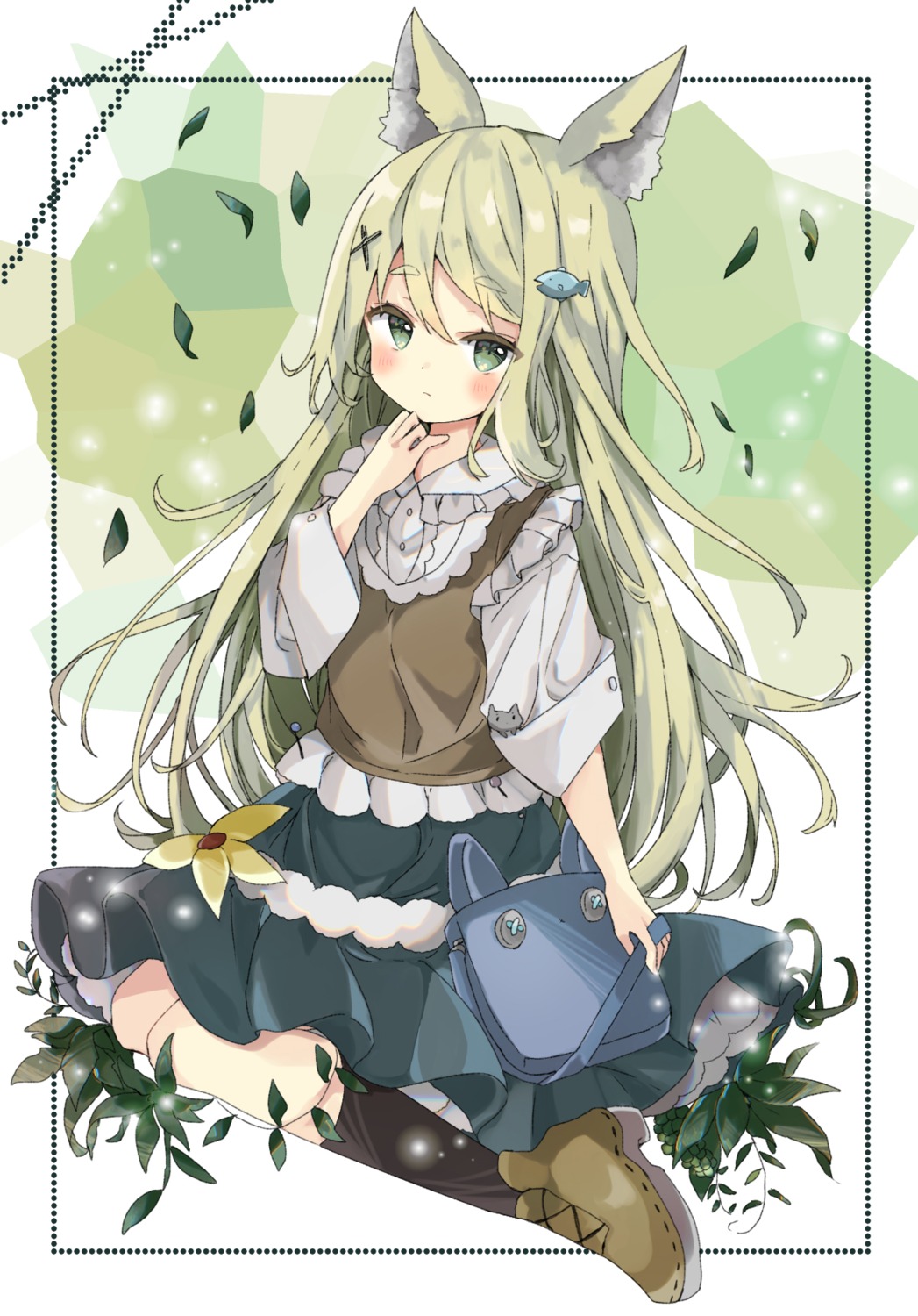 animal_ears skirt_lift tsukiyo_(skymint)