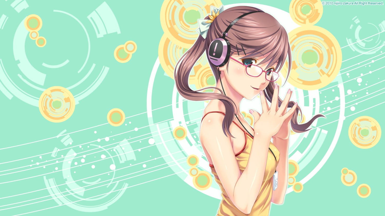 headphones koutaro megane nijiiro_zakura wallpaper