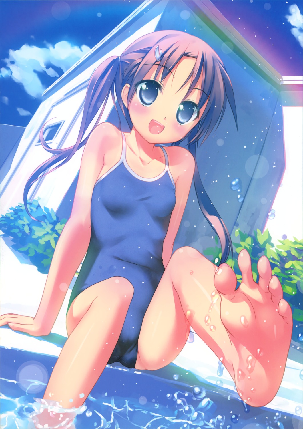 feet kogemashita school_swimsuit swimsuits takoyaki