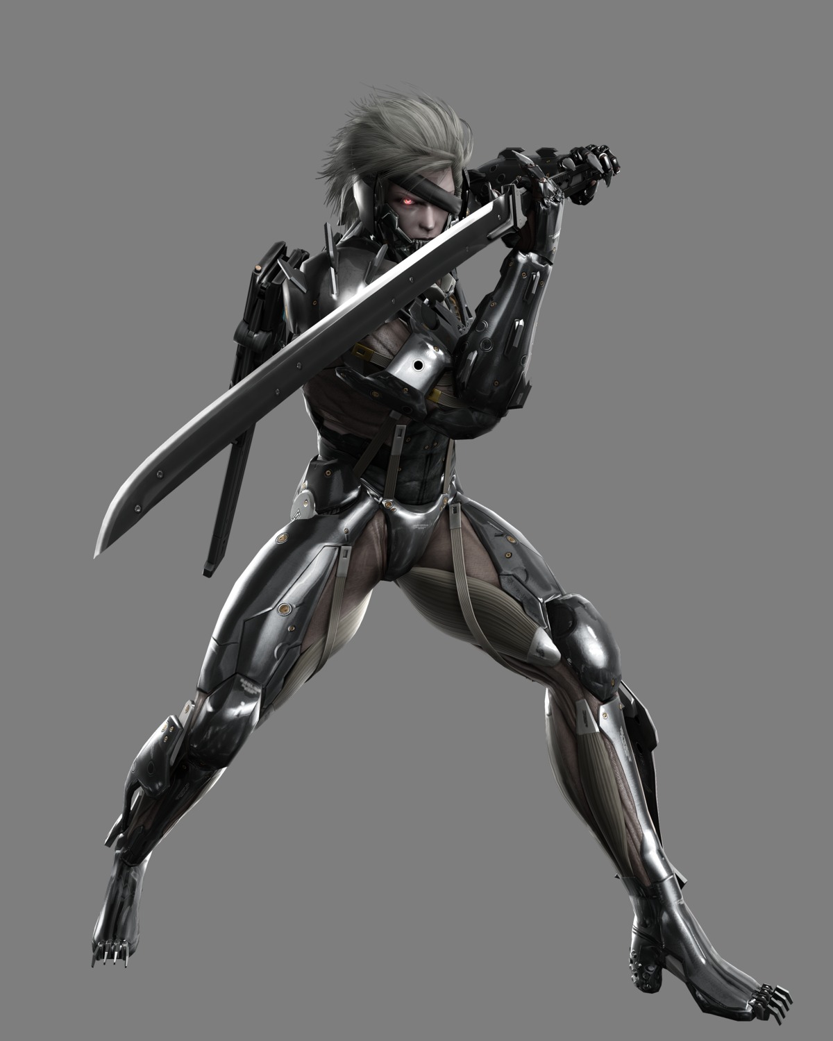 armor cg eyepatch male metal_gear_rising raiden sword transparent_png