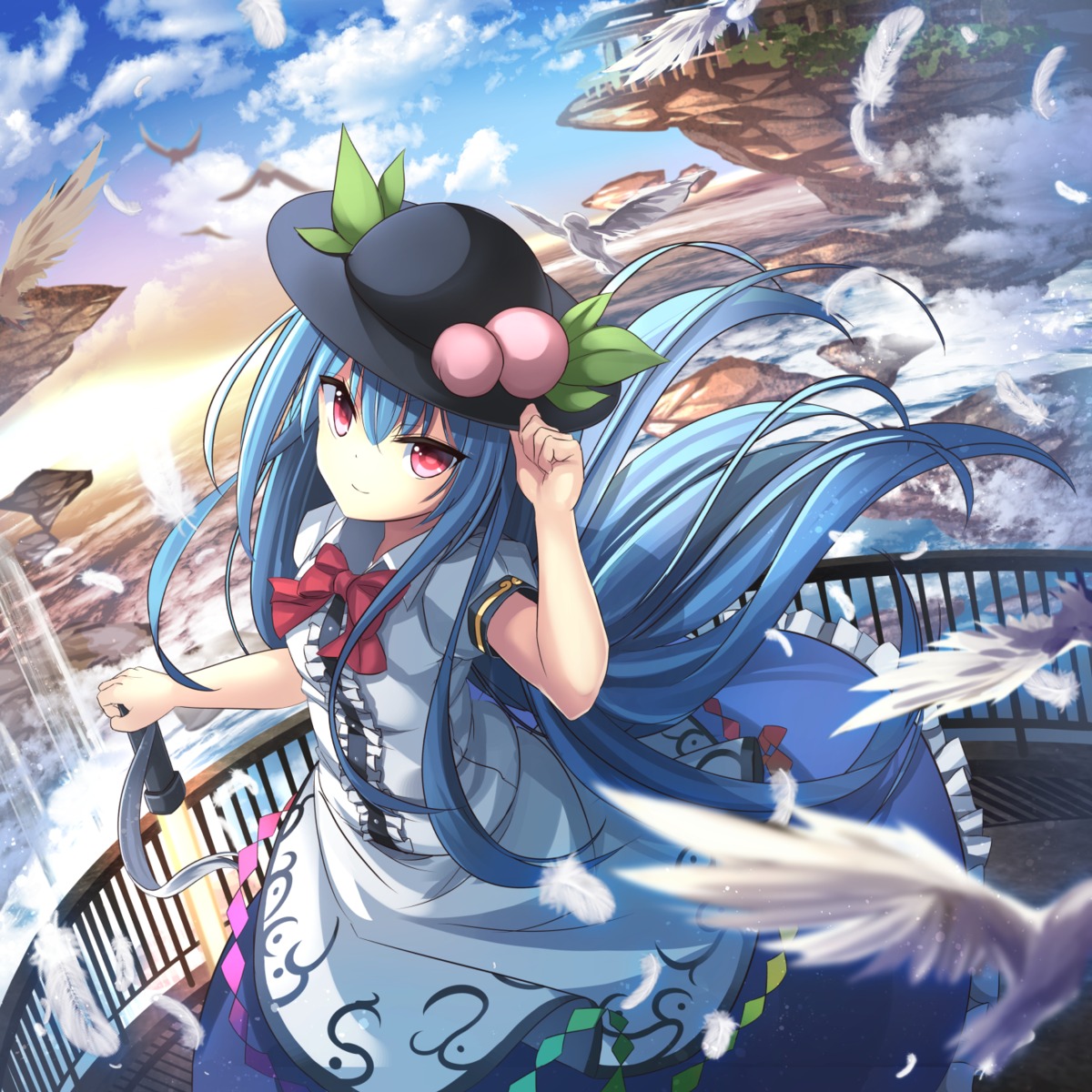 hinanawi_tenshi janne_cherry sword touhou