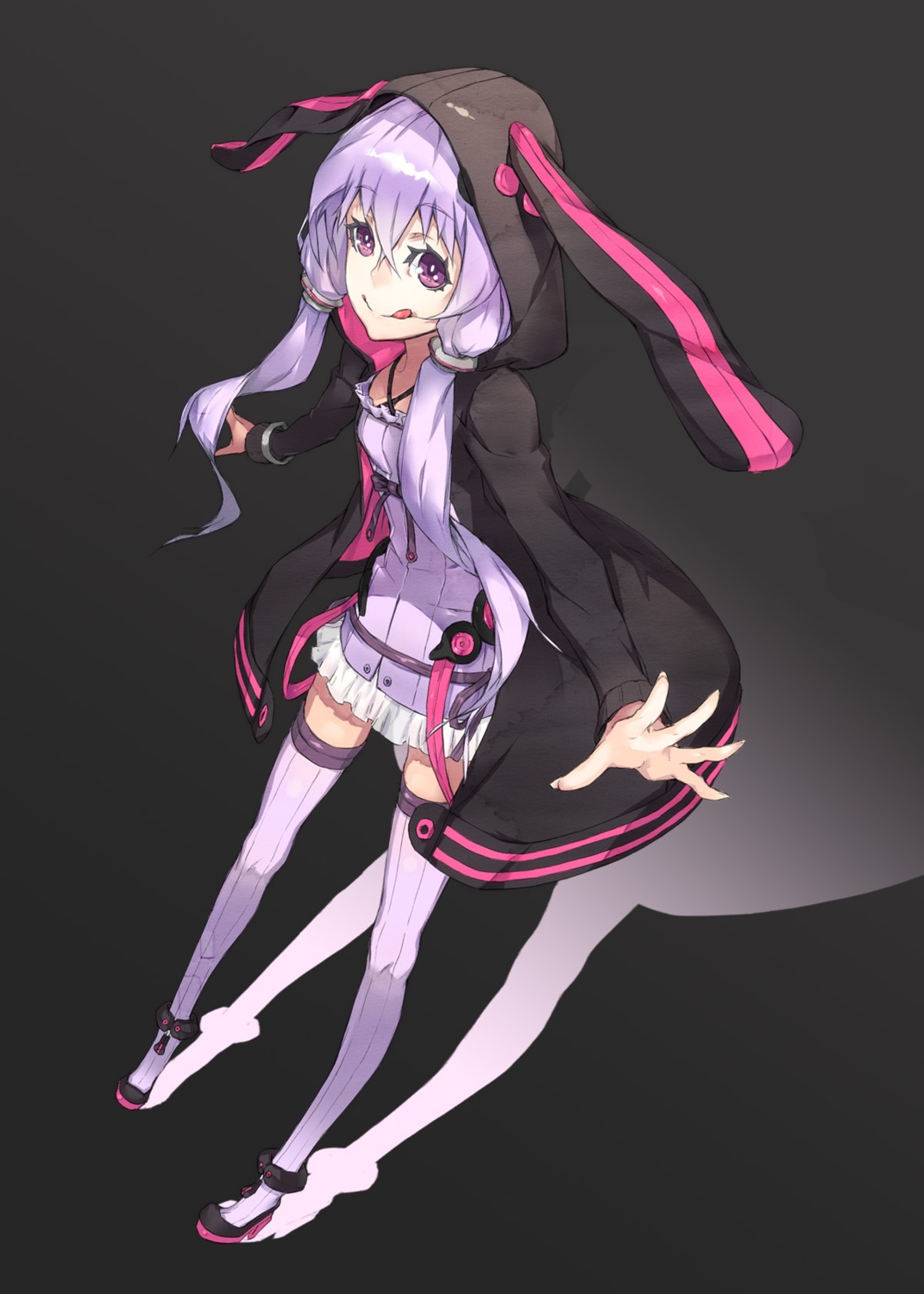 animal_ears bunny_ears neco thighhighs vocaloid yuzuki_yukari