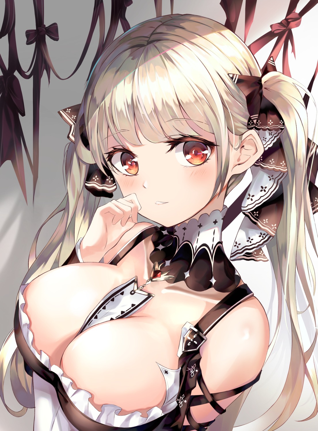 azur_lane cleavage formidable_(azur_lane) gothic_lolita lolita_fashion no_bra pray_(furei)