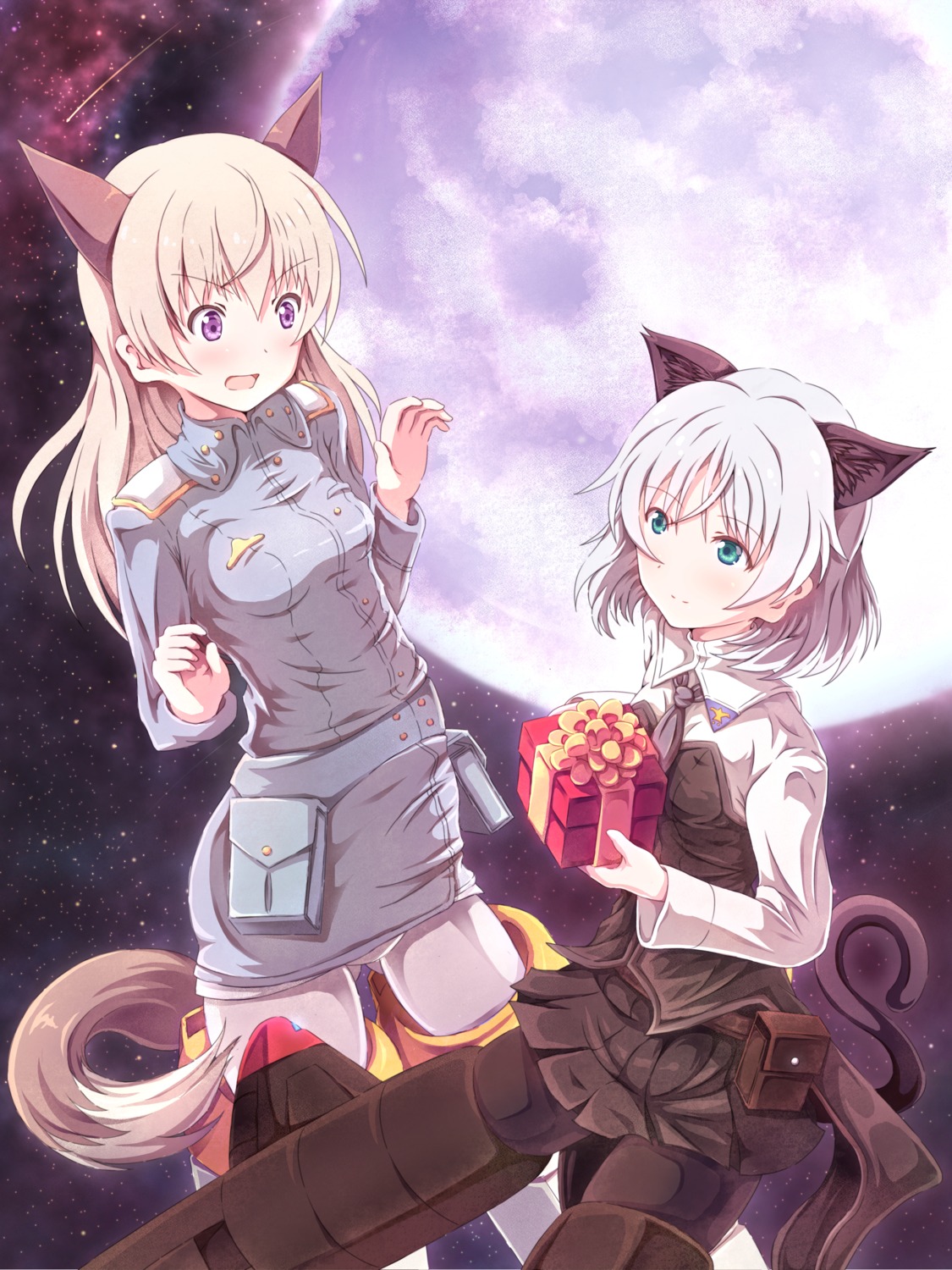 animal_ears eila_ilmatar_juutilainen kitsune nekomimi pantyhose sanya_v_litvyak strike_witches strike_witches:_operation_victory_arrow strike_witches_2 strike_witches_gekijouban tagme tail uniform