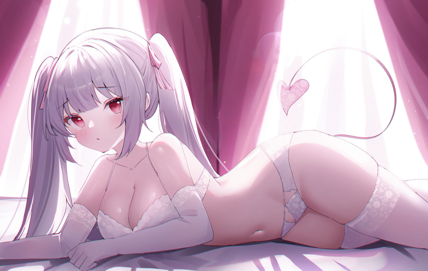 bra pantsu tail thighhighs usagi_(786113654)