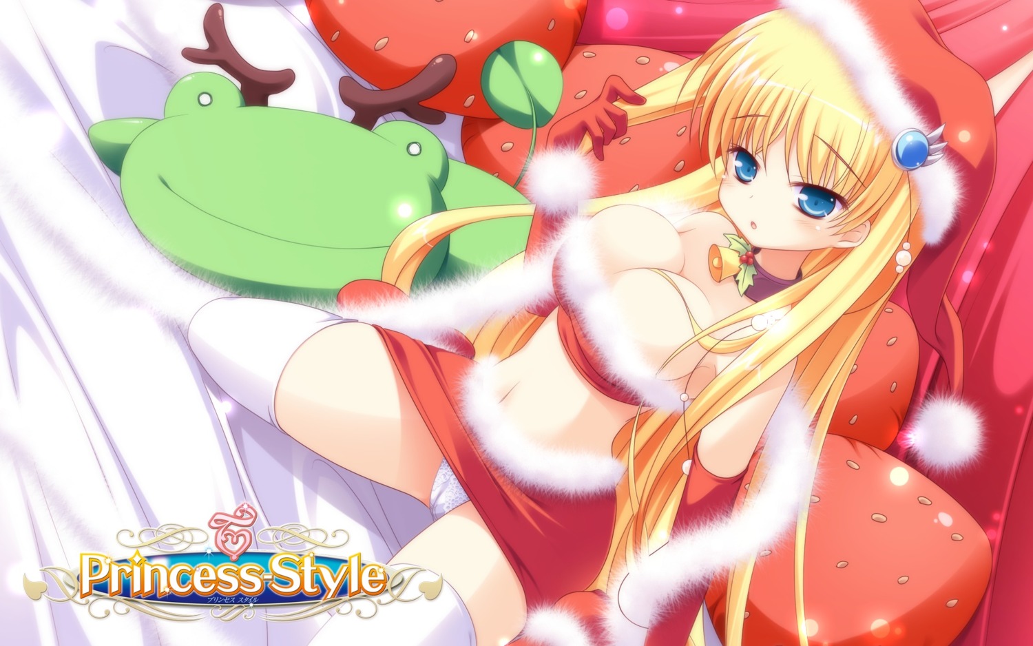 cameltoe christmas cleavage meteor_(company) pantsu princess-style thighhighs wallpaper yuyi