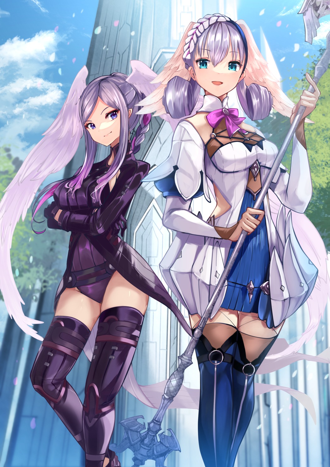 garter leotard melia risumi thighhighs tyrea weapon wings xenoblade xenoblade_(series)