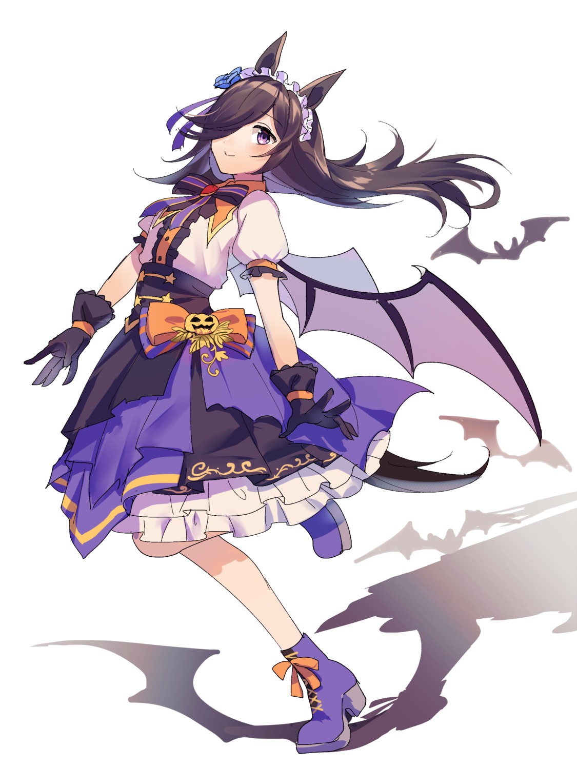 akitsuki_(oenothera) animal_ears halloween heels rice_shower_(umamusume) tail uma_musume_pretty_derby wings