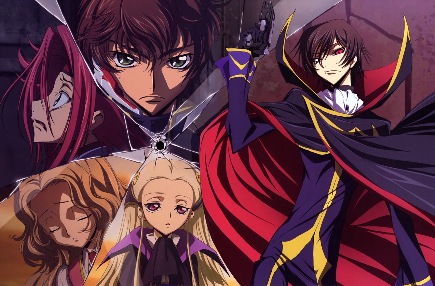 code_geass kallen_stadtfeld kururugi_suzaku lelouch_lamperouge nunnally_lamperouge okayama_shinako v.v.