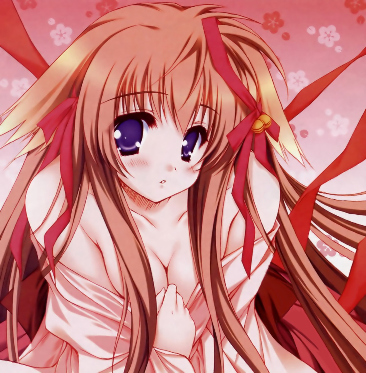 animal_ears cleavage kimono kitsune lump_of_sugar mito_mashiro moekibara_fumitake no_bra tayutama undressing