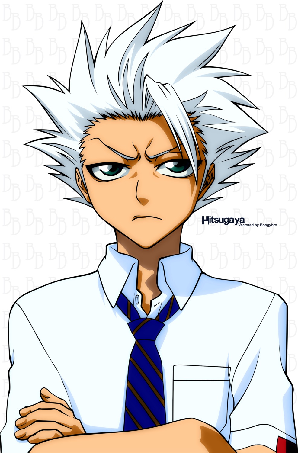 bleach hitsugaya_toushirou male vector_trace watermark