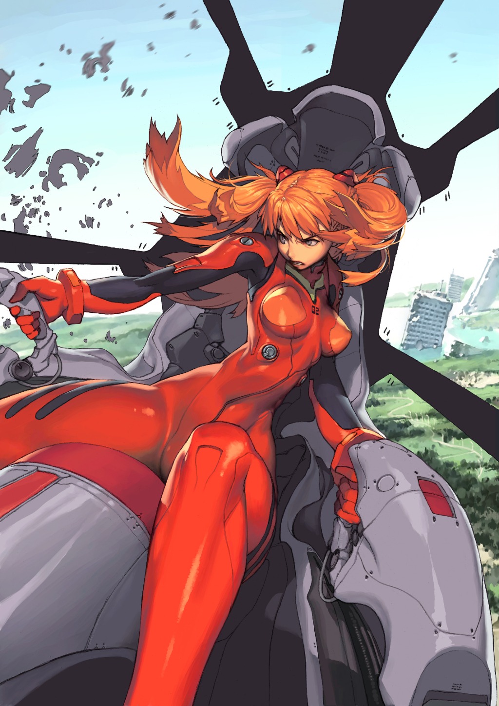 bodysuit kim_hyung-tae mecha neon_genesis_evangelion souryuu_asuka_langley