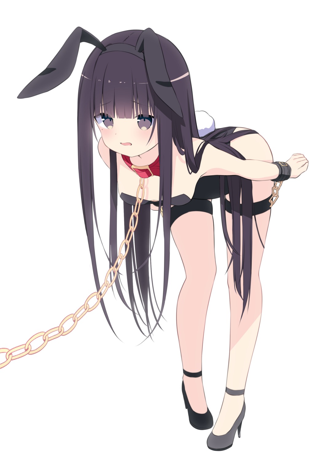 animal_ears bondage bunny_ears bunny_girl garter heels no_bra tail usagimiko