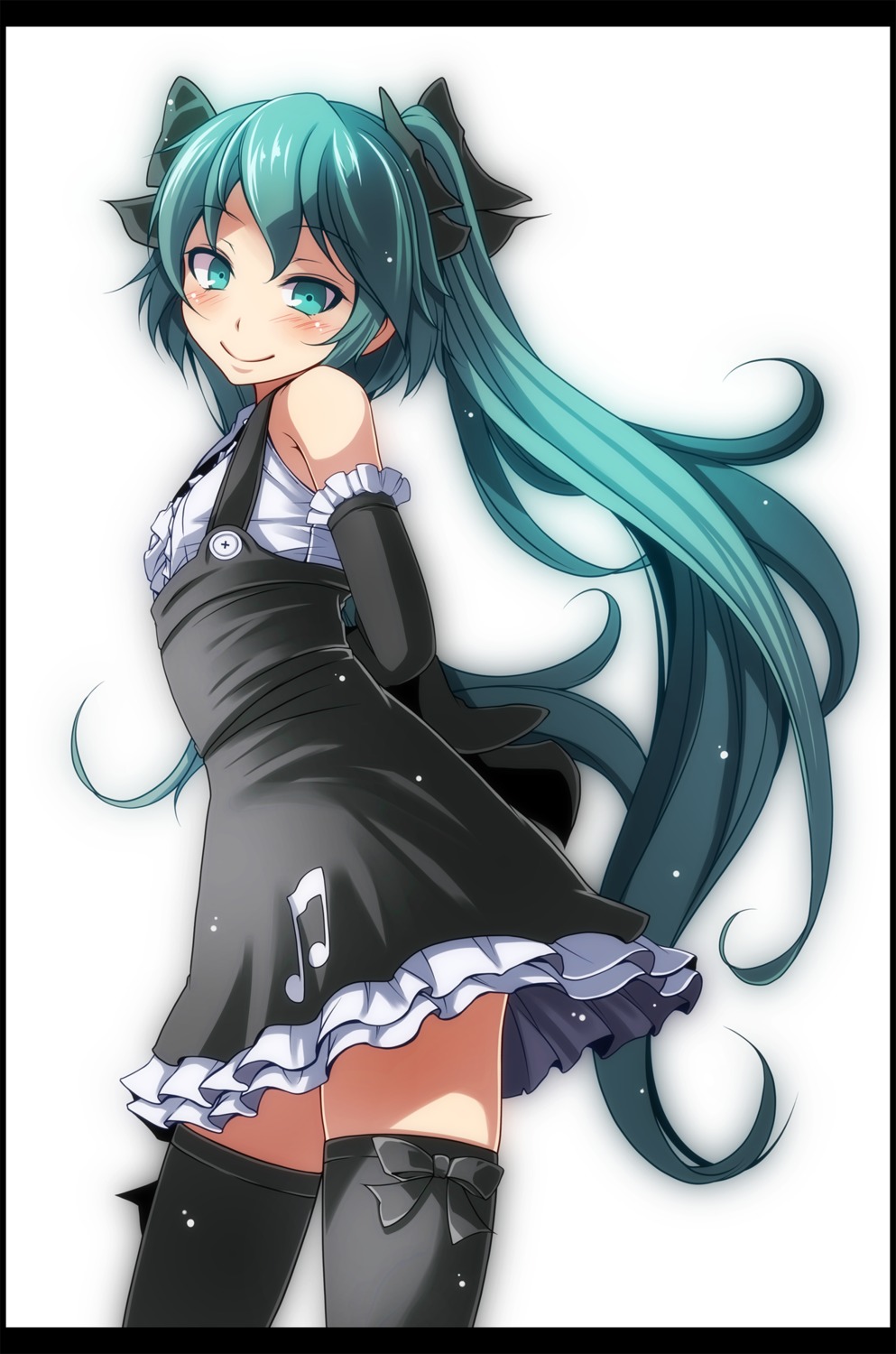 dress hatsune_miku thighhighs tsukishiro_saika vocaloid