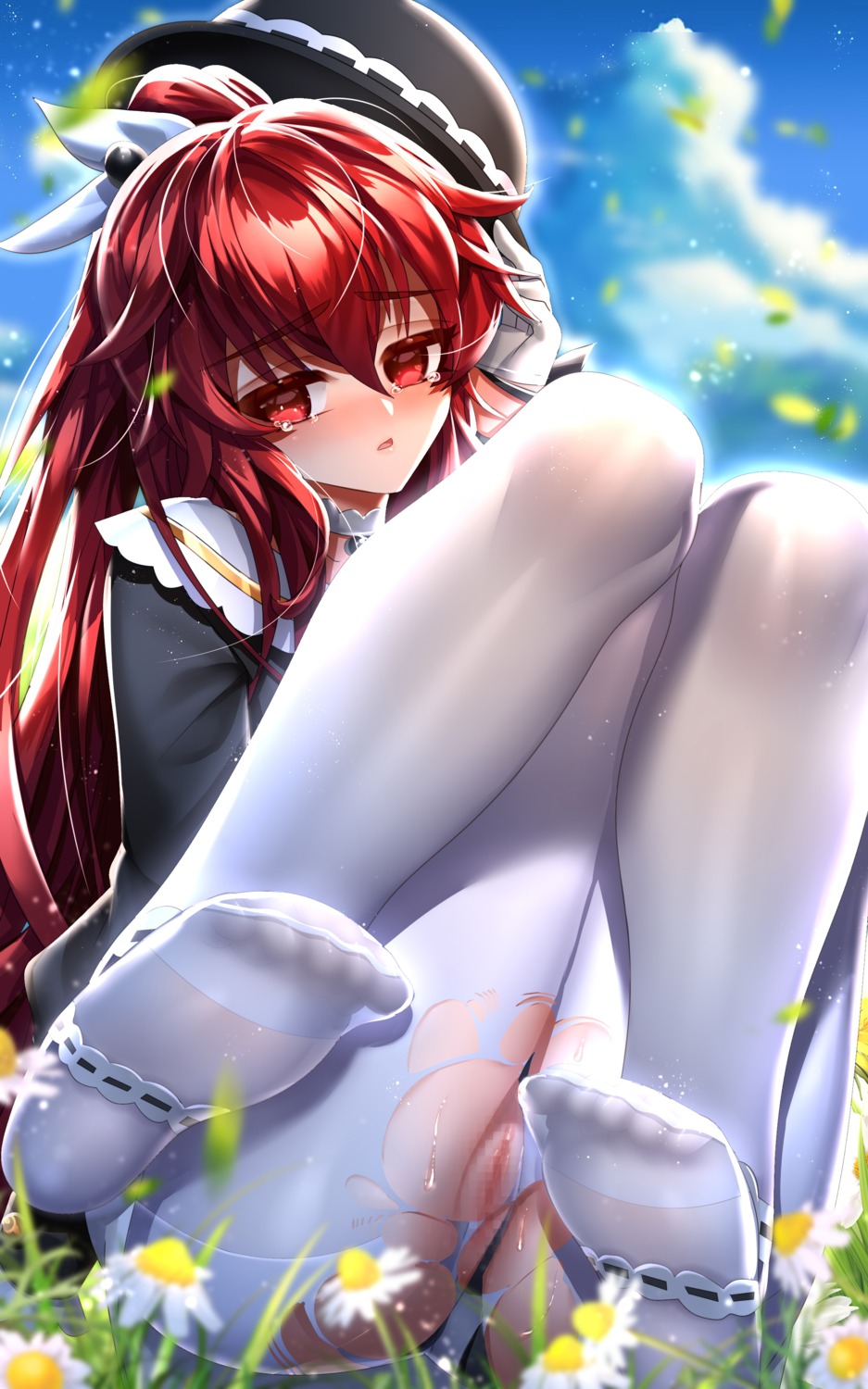 been censored elesis elsword feet pantsu pantyhose pussy thong torn_clothes