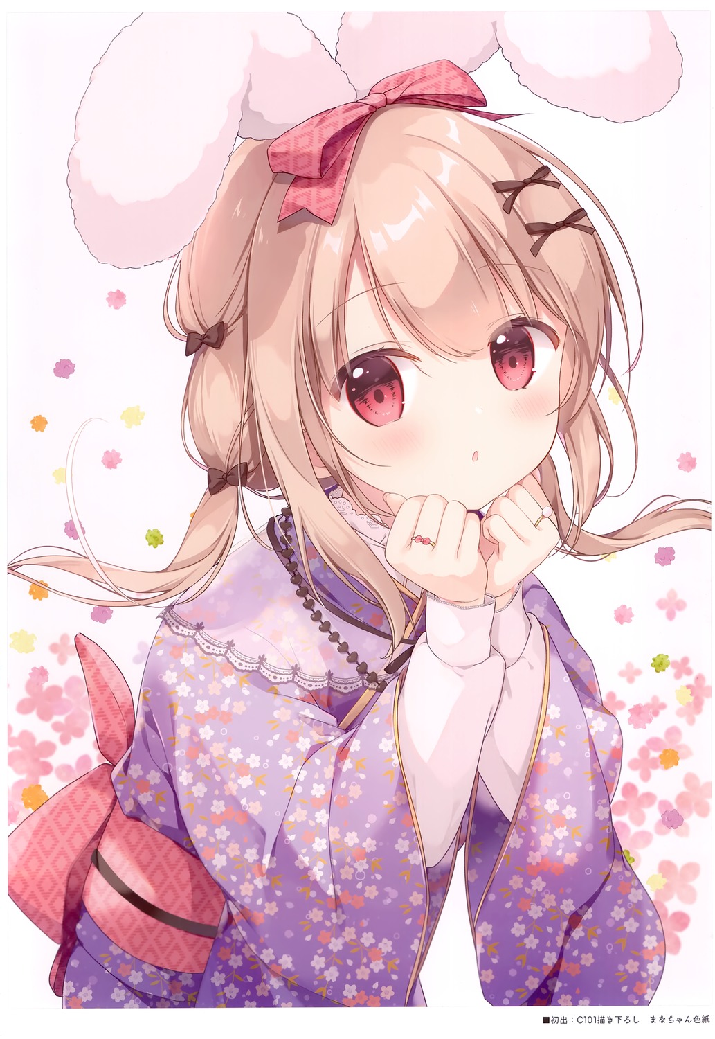 animal_ears bunny_ears canvas+garden kimono mana_(canvas+garden) miyasaka_nako