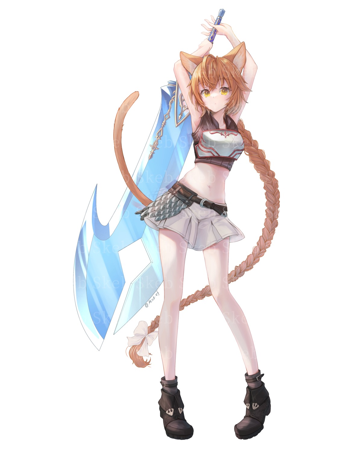 animal_ears mick_ef nekomimi sword tail