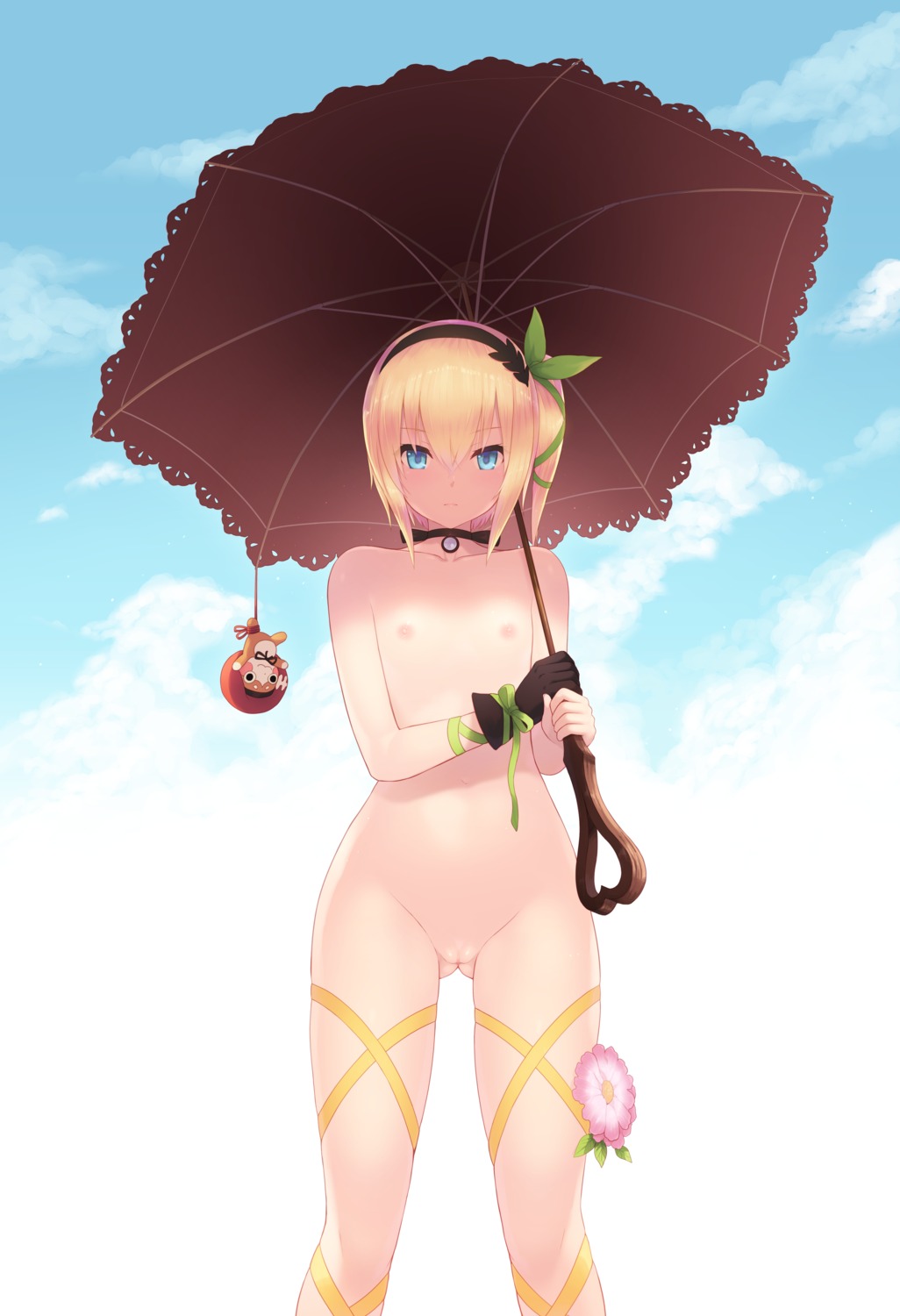 cait edna naked nipples pussy tales_of tales_of_zestiria umbrella uncensored