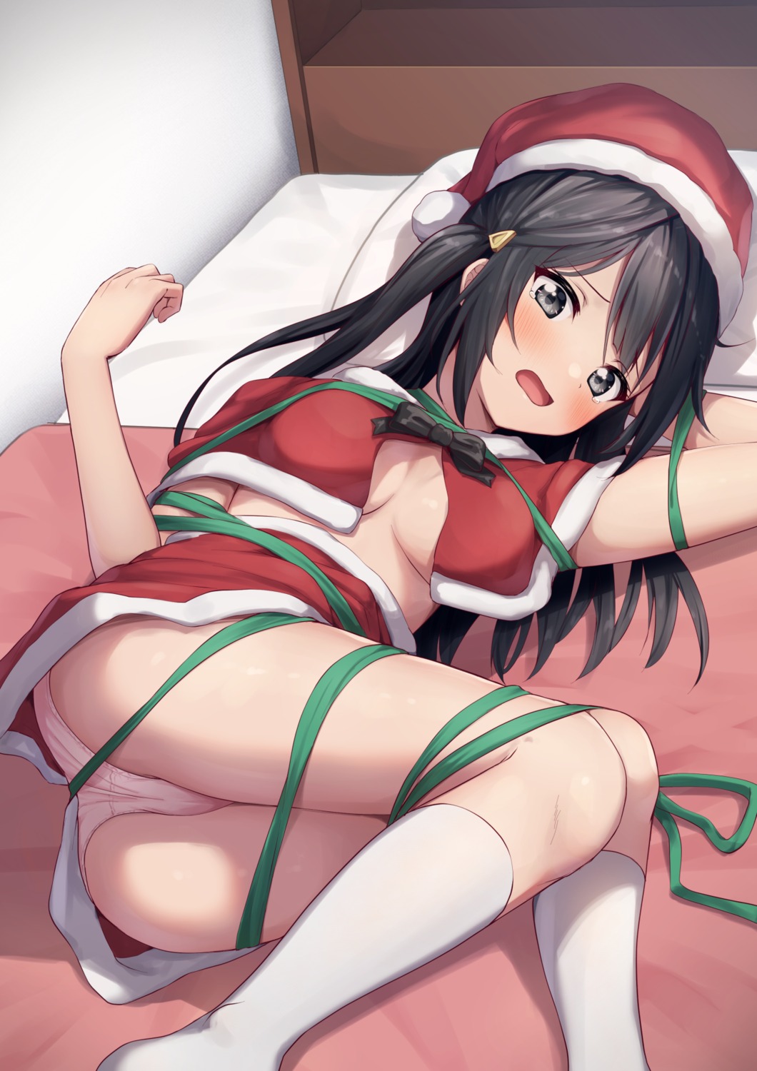 bondage christmas love_live!_nijigasaki_high_school_idol_club no_bra pantsu skirt_lift toyasu_aina yuuki_setsuna