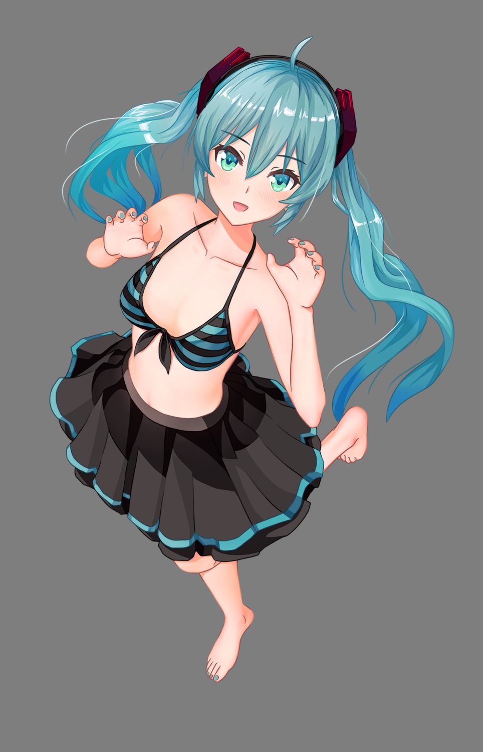 bikini_top hatsune_miku swimsuits tagme transparent_png vocaloid