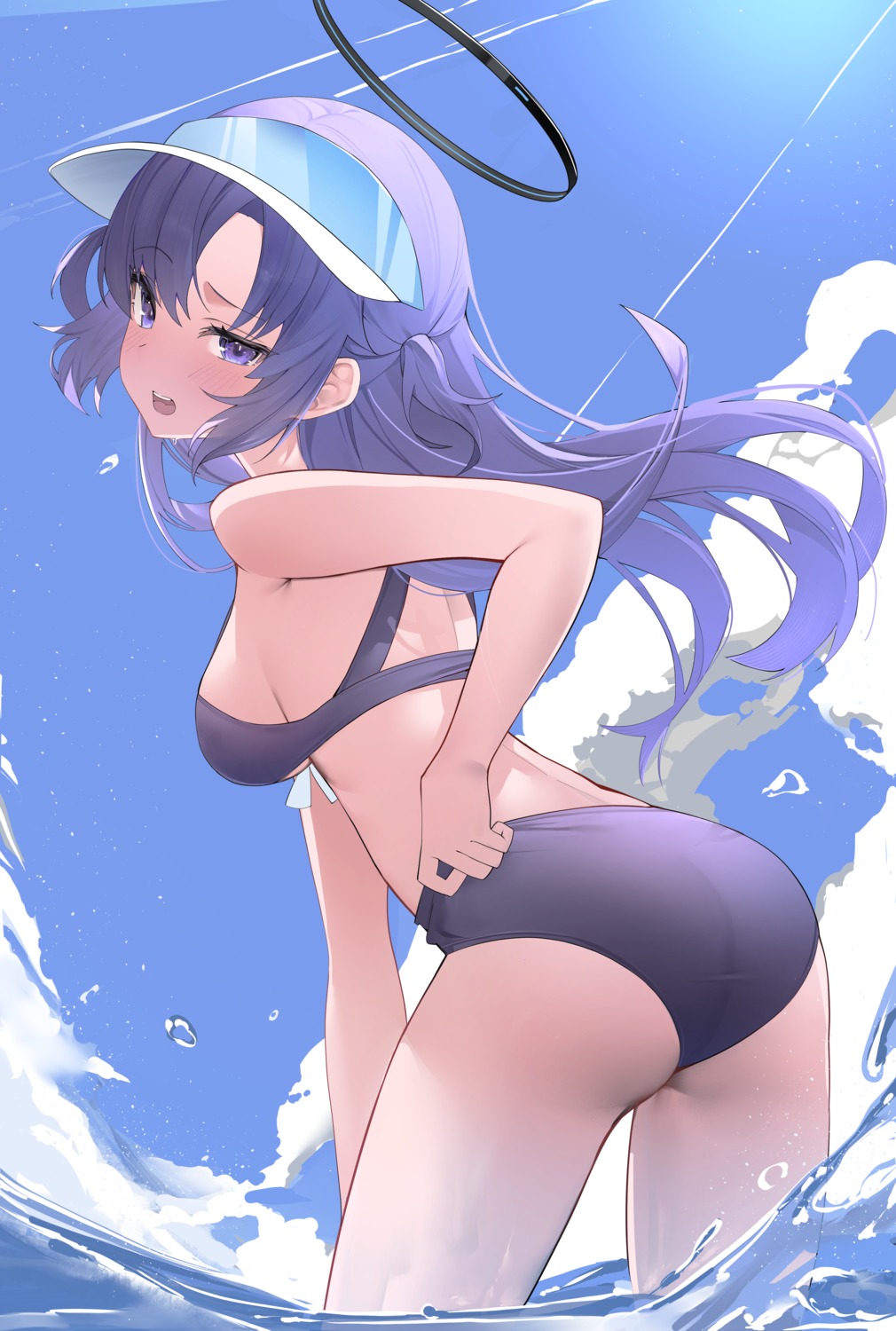 ass bikini blue_archive halo hayase_yuuka swimsuits yuuki02