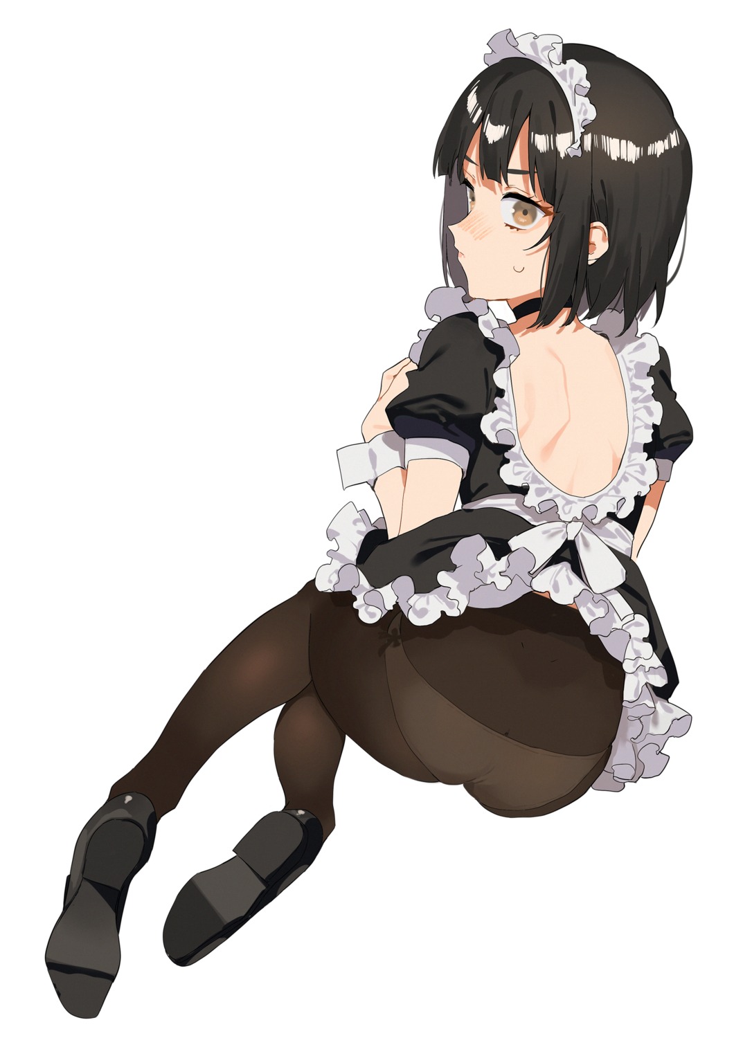 2l ass maid pantsu pantyhose skirt_lift