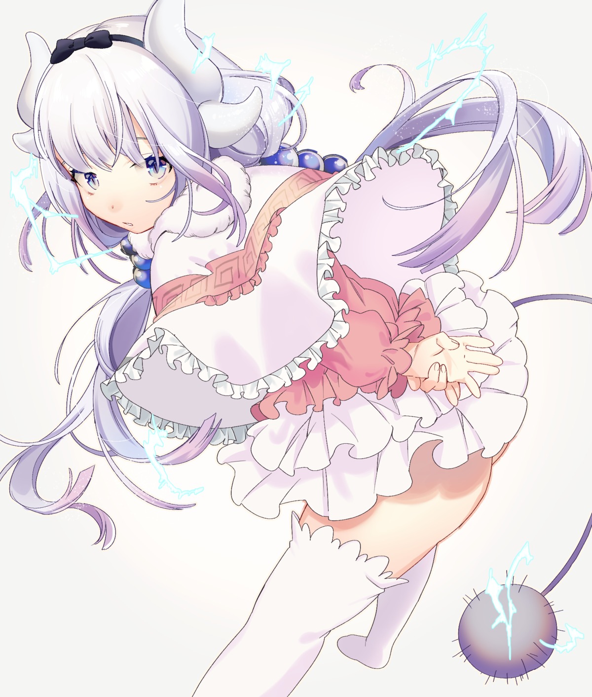 horns kanna_kamui kobayashi-san_chi_no_maidragon mihatarou tail thighhighs