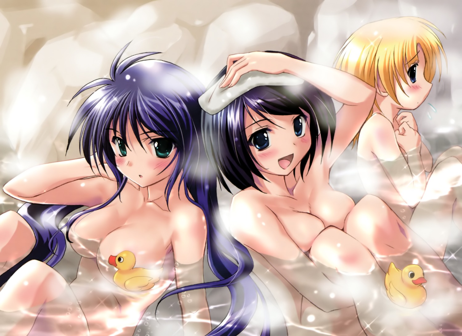 aoi_umi_no_tristia bathing cleavage deep-blue_series faury_carat komatsu_e-ji naked nene_hampden onsen overfiltered panavia_tornado wet