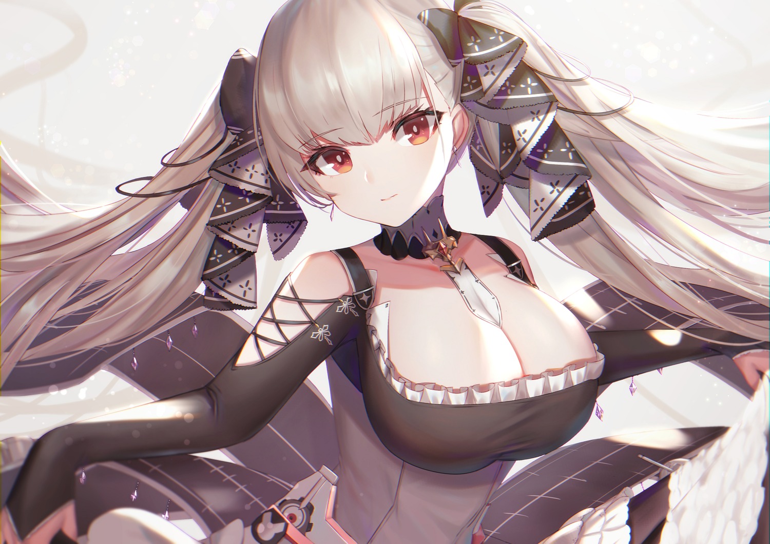 azur_lane cleavage dolce_(dolsuke) formidable_(azur_lane) gothic_lolita lolita_fashion skirt_lift