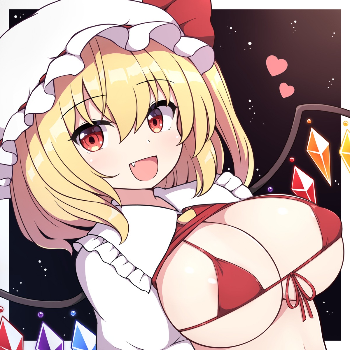 areola bikini_top flandre_scarlet rizento swimsuits touhou wings