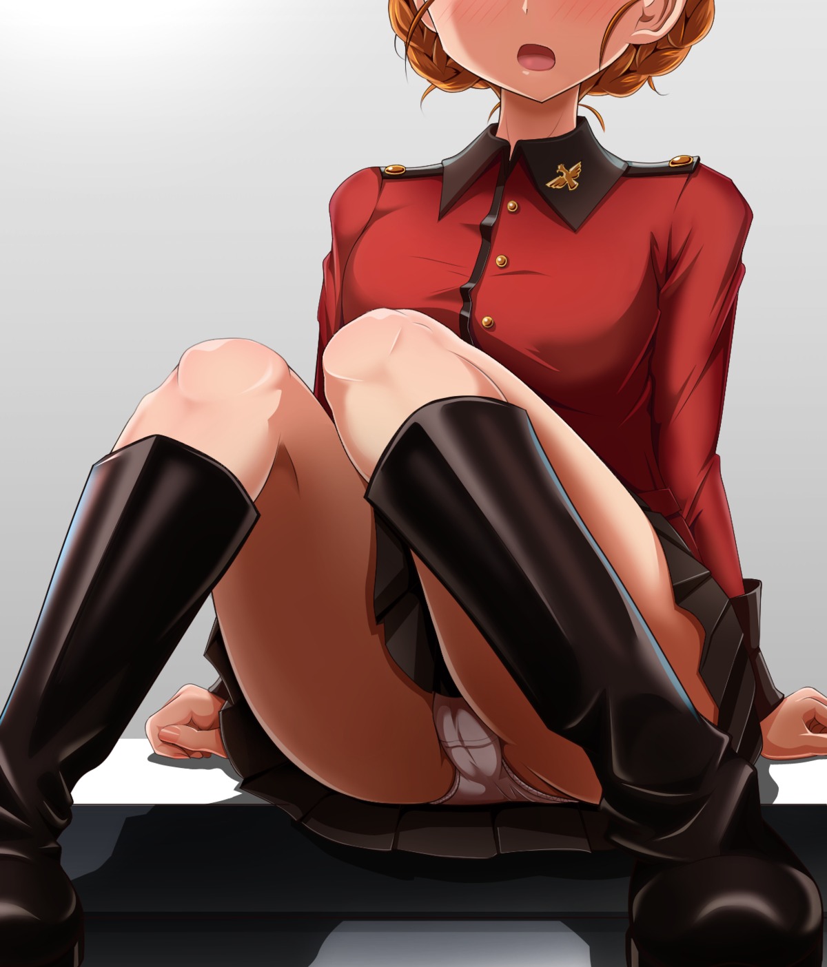 cameltoe girls_und_panzer orange_pekoe pantsu sekai_saisoku_no_panda uniform