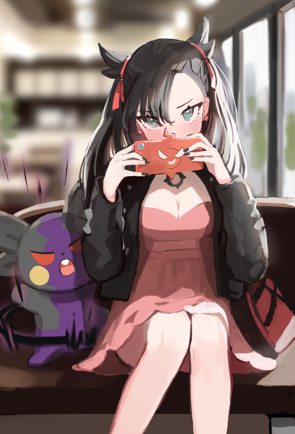 cleavage dress mary_(pokemon) pokemon pokemon_swsh rotom seorang