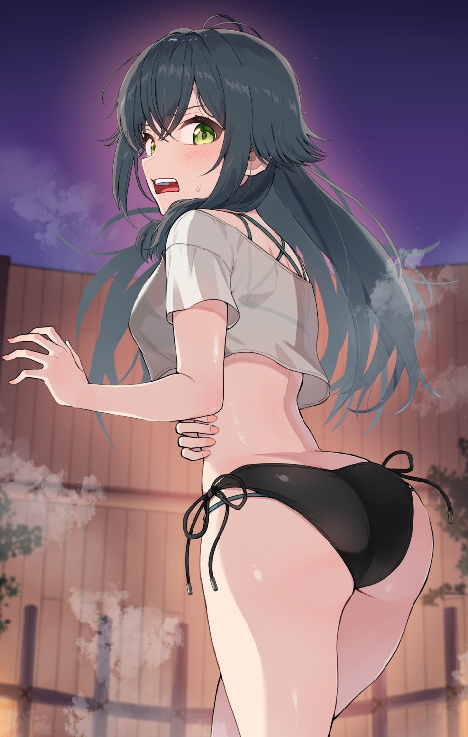 ass bikini gakuen_idolm@ster kamille see_through swimsuits the_idolm@ster tsukimura_temari