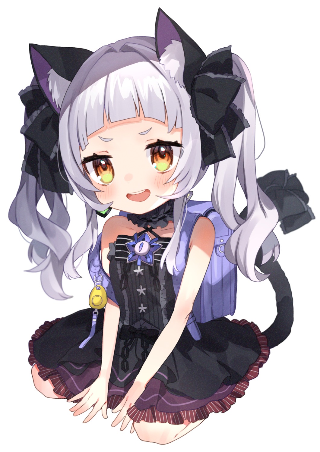 animal_ears dress gothic_lolita hololive lolita_fashion murasaki_shion nekomimi noi_mine tail