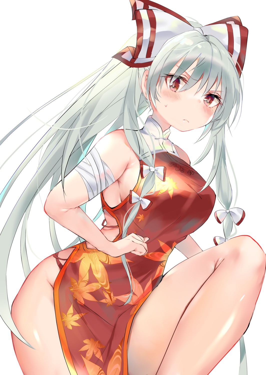 bandages chinadress fujiwara_no_mokou hiiro60 pantsu touhou