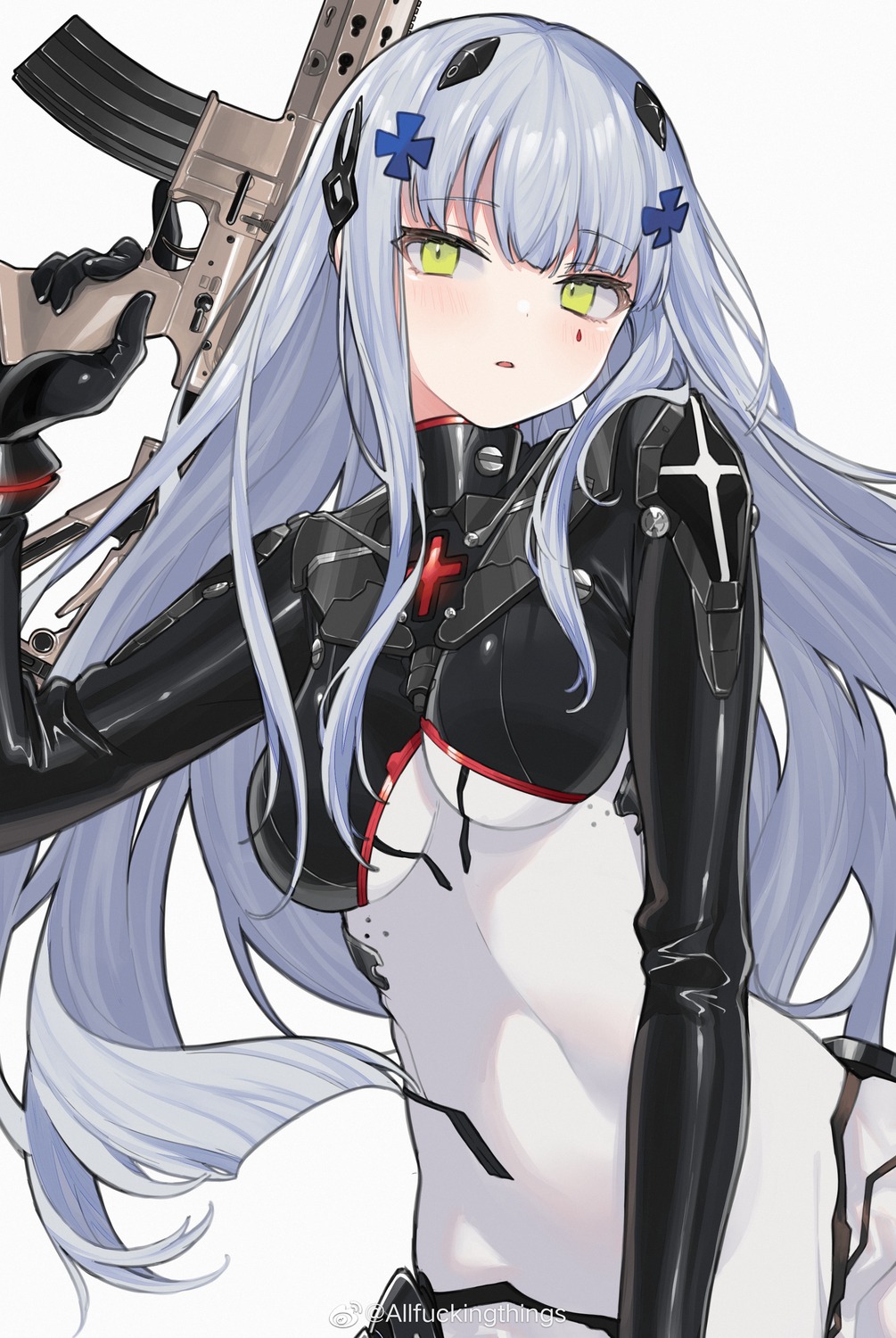 bodysuit girls_frontline gun hk416_(girls_frontline) mimelond watermark