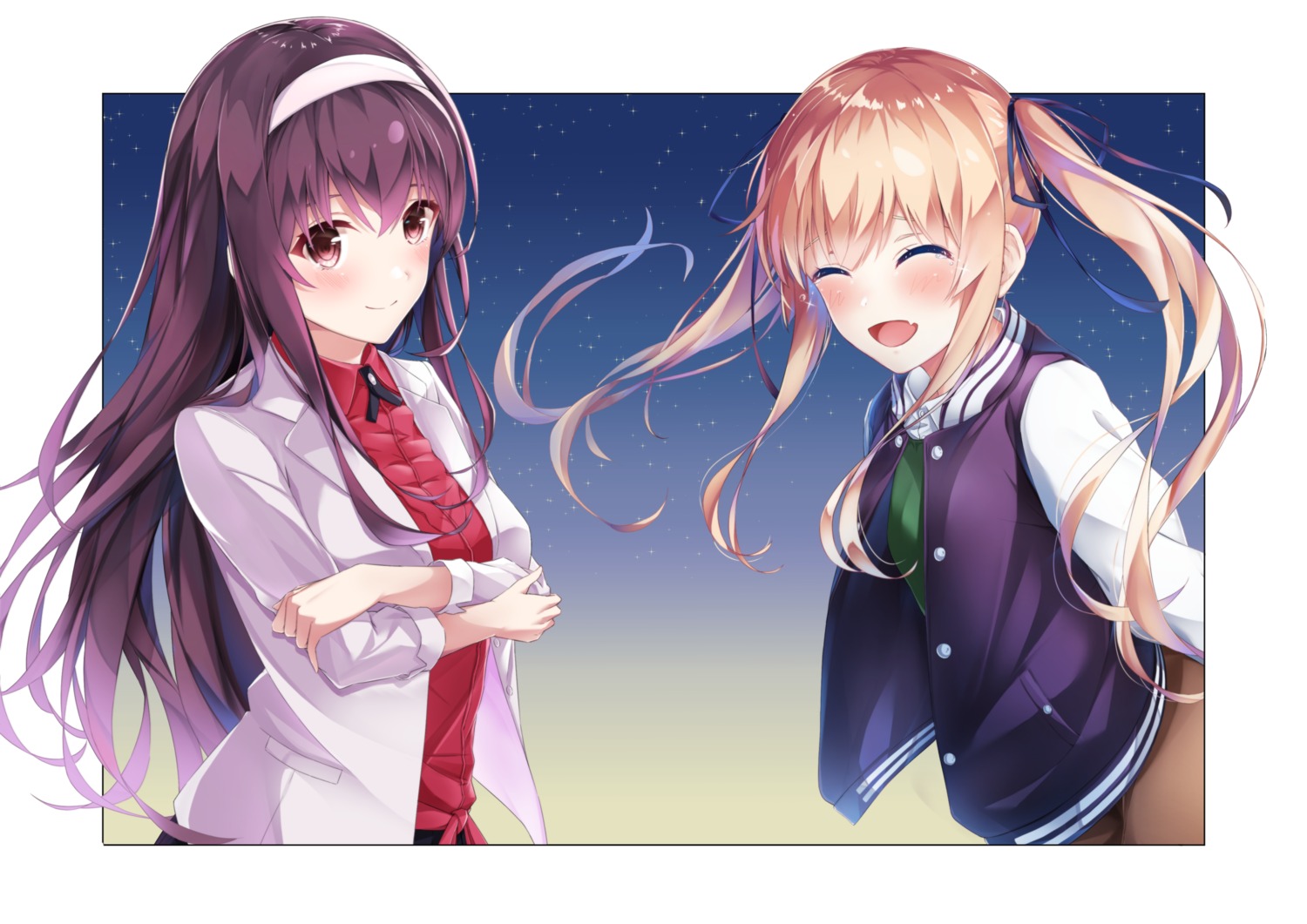 breast_hold kasumigaoka_utaha saenai_heroine_no_sodatekata sawamura_spencer_eriri yumemo