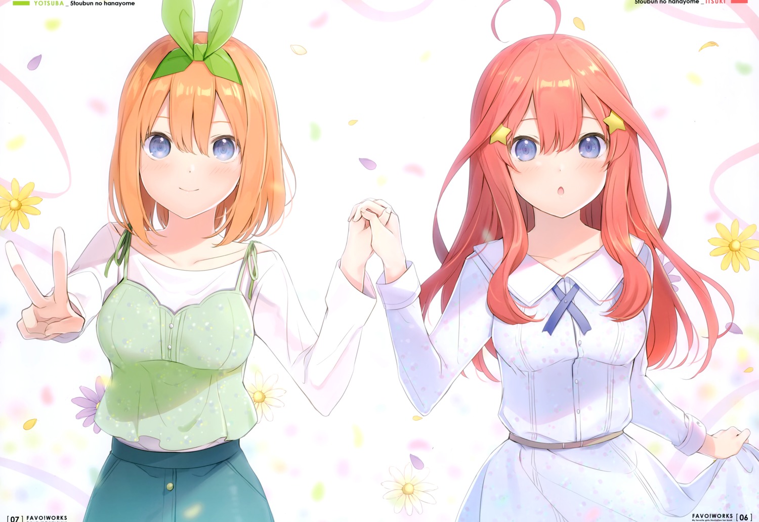 5-toubun_no_hanayome 6u dress eternal_land nakano_itsuki nakano_yotsuba skirt_lift