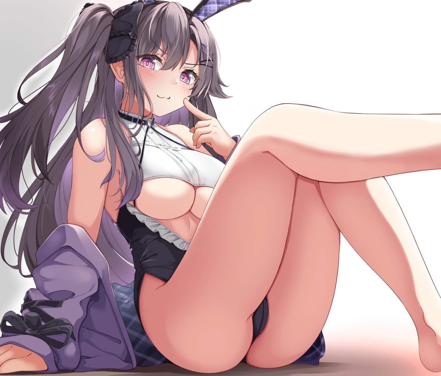 animal_ears azur_lane bunny_ears bunny_girl cameltoe moyoron no_bra pamiat_merkuria_(azur_lane)