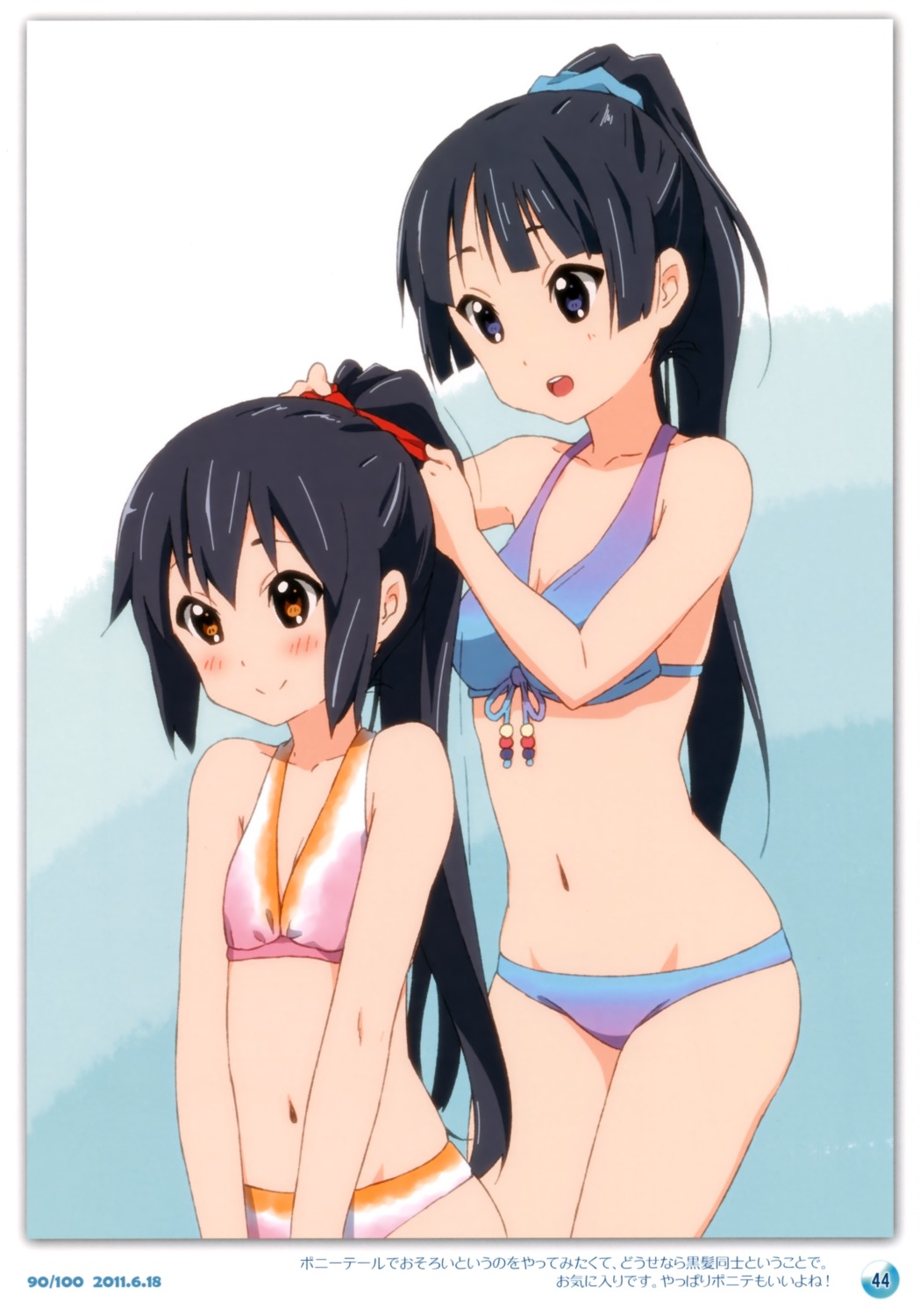 akiyama_mio bikini errant k-on! nakano_azusa singerly swimsuits