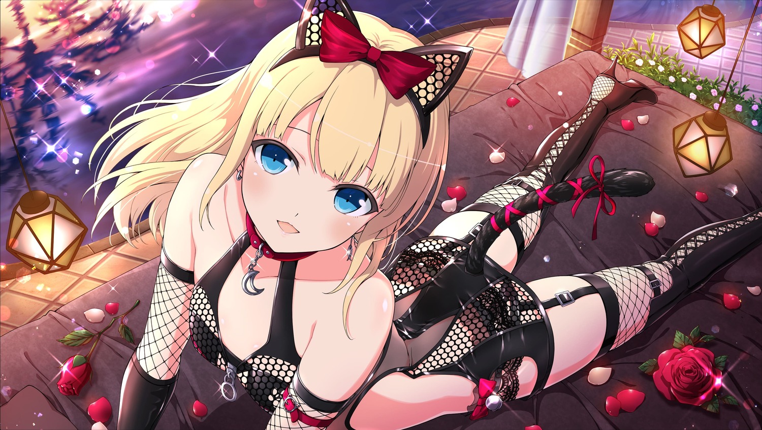 animal_ears dead_or_alive_xtreme_venus_vacation fishnets garter heels leotard marie_rose nekomimi senran_kagura stockings tail thighhighs yaegashi_nan