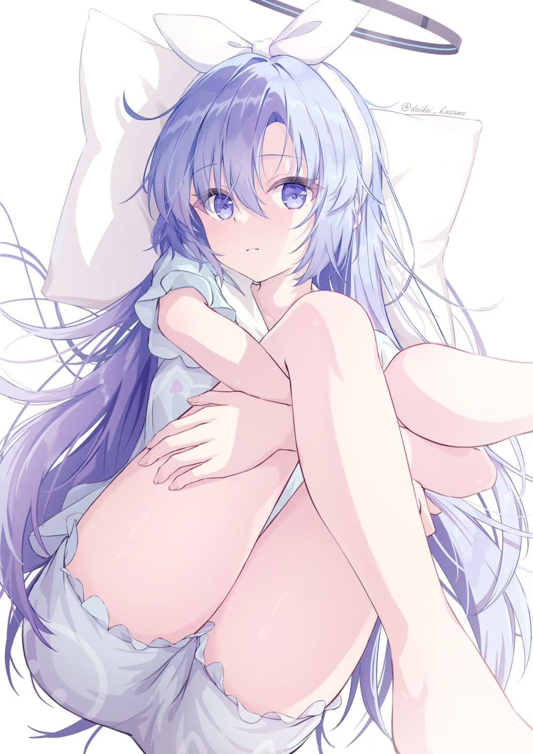 blue_archive daidai_(daidai826) halo hayase_yuuka pajama